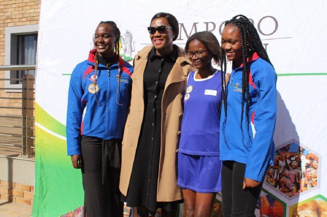 MEC Thandi Moraka and MEC Thabo Mokone  For Economic Development and Tourism sends off U/19 Netball teams to represent the province at the Netball Tournament to take place from 20 to 29 June in Cape Town in preparation towards 2023 Netball World Cup